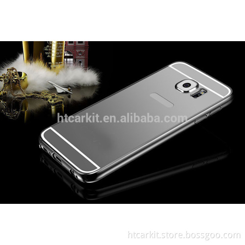 Mirror case For samsung galaxy s6 metal frame aluminum cover case 2015 hot sale luxury design